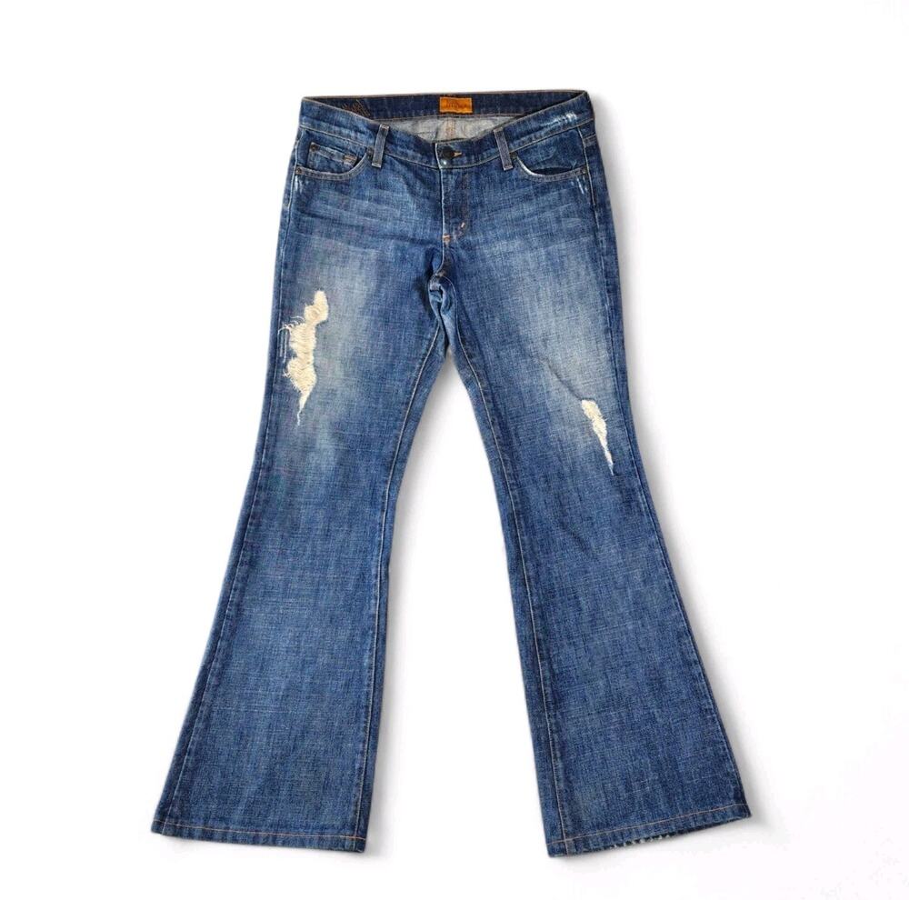 James Preserved Denim Jeans Bootcut Low Rise Medium Wash Y2K USA Womens 29
